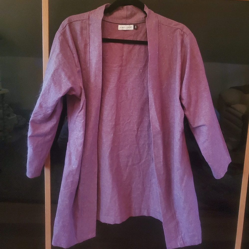 Jenny Lemons cotton cardigan/ open tunic